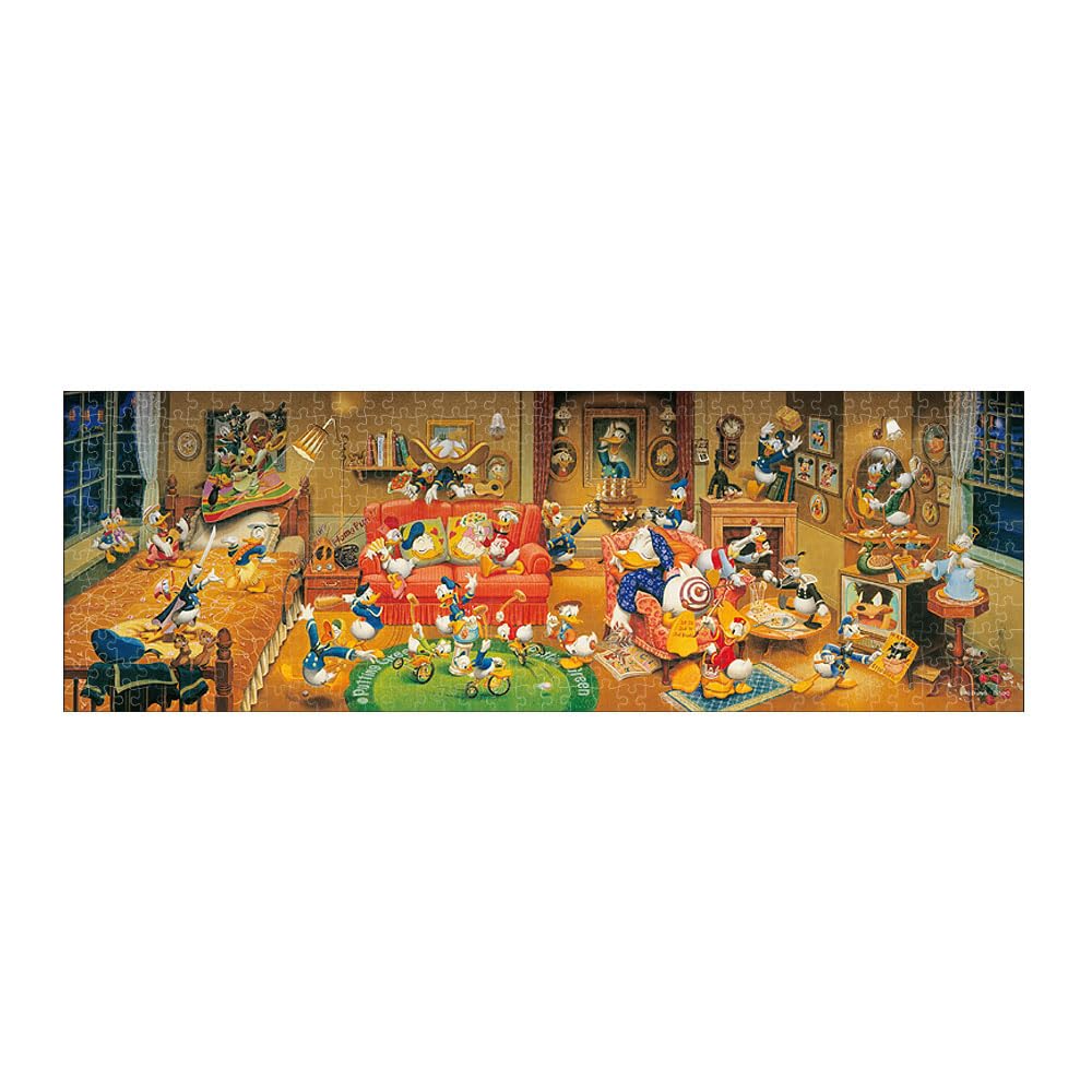 

Tenyo [Сделано в Японии] Пазл из 456 деталей серии «Витражное искусство Гютто» Дисней Мир мечты Дональда (18,5x55,5см) DG-456-743 с Сервисной картой