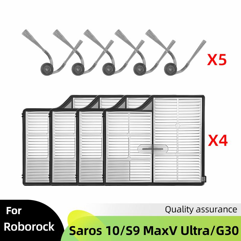 Fit For ( Roborock Saros 10 / S9 MaxV Ultra / G30 ) Vacuum Parts Main Roller Side Brush HEPA Filter Mop Cloth Dust Bag