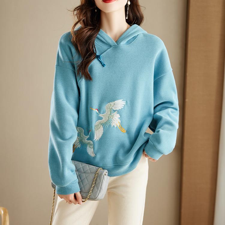 

DIMANAF 2023 Новая футболка больших размеров женская с длинным рукавом в стиле пэчворк, свободный дизайн с капюшоном, повседневный принт, осенние тонкие базовые топы в винтажном стиле