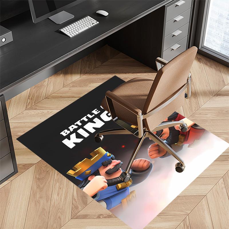 1pc Clash Royale Print Area Rug - Soft, Washable Non-Slip Indoor Mat for Office Chairs, Living Room, Home Office Decorative Rug