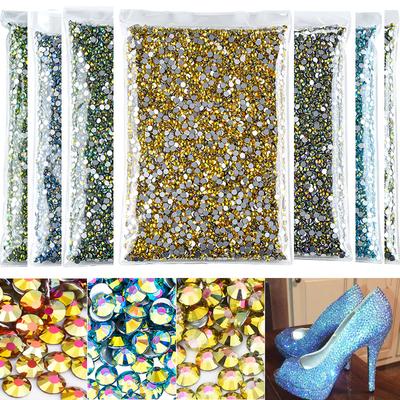 Glass Crystal Flat-Bottomed Diamond, Round Magic Manicure Diamond, Rhinestone Diy Mobile Phone Case, Beauty Sticker, Diamond Jewelry Accessories.
