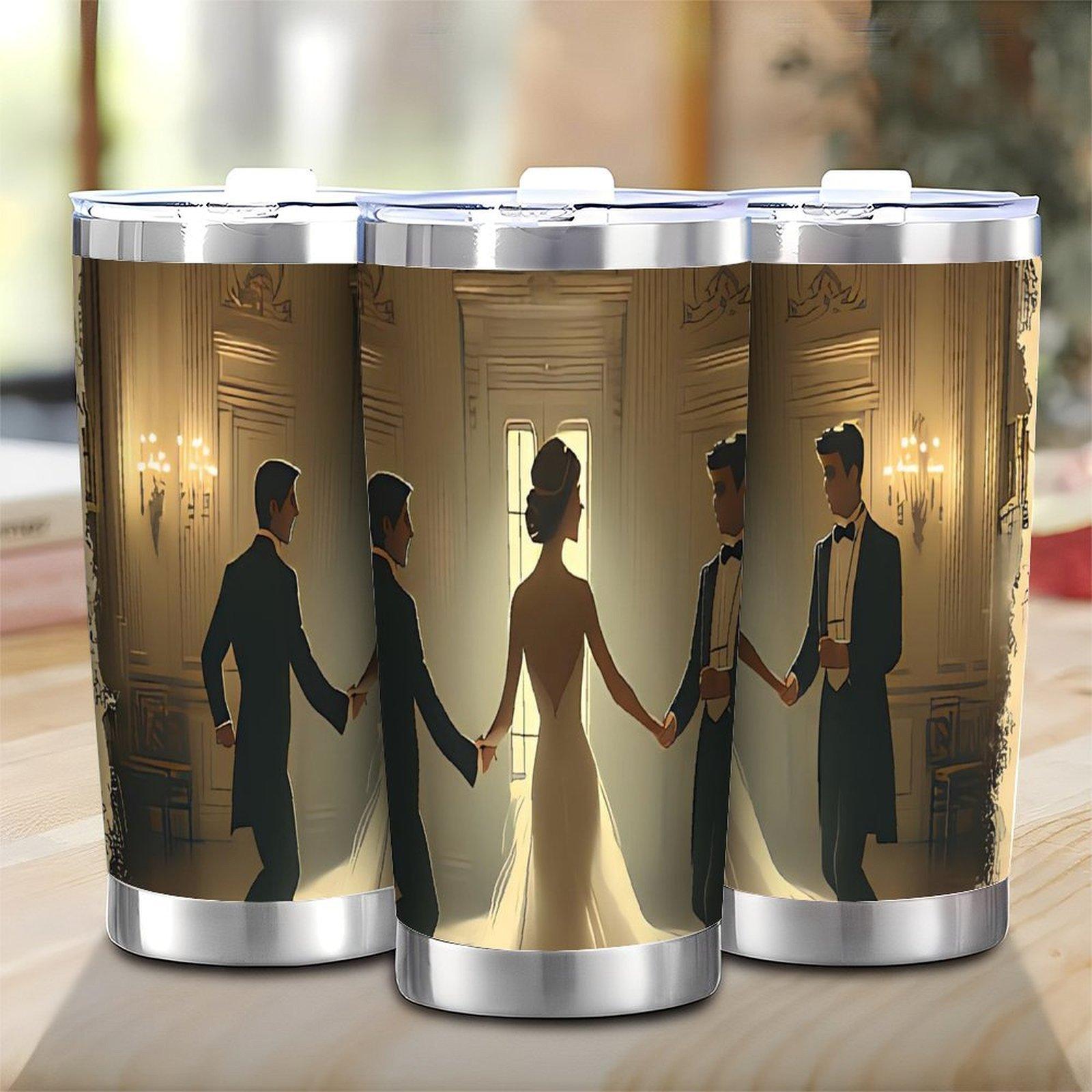 Modern Range Series 20oz Double Silver Side Insulated Beverage Container 20oz(566.99g)
