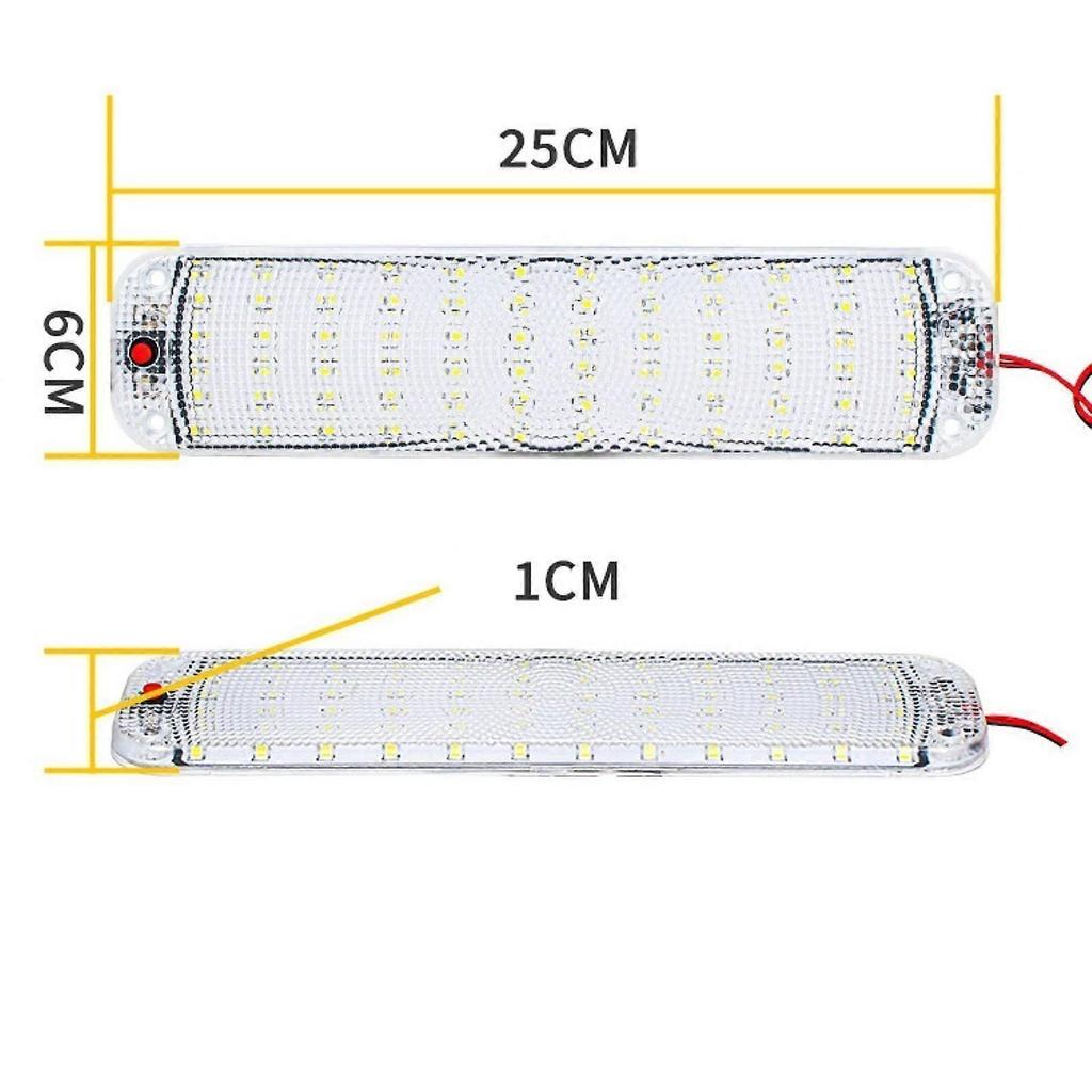 Generic LED Interior Light Bar 72 LEDs Dome Light for Truck Trailer Car