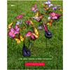 Solar Energy Outdoor Courtyard Four-Color Butterfly Flower Lawn Lamp Garden Decoration Ground Plug-In Landscape Lamp Flower Lamp