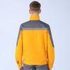 2Pcs/Set Welding Work Clothes Stand Collar Long Sleeve Zipper Closure Jacket Long Pants Set Reflective Strips Tear-Resistant Workwear