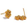 Eetit Stainless Steel Ball Beads Chic Small Stud Earrings Gold Color 18K PVD Plated Charm Fashion Jewelry for Women Bijoux Daily