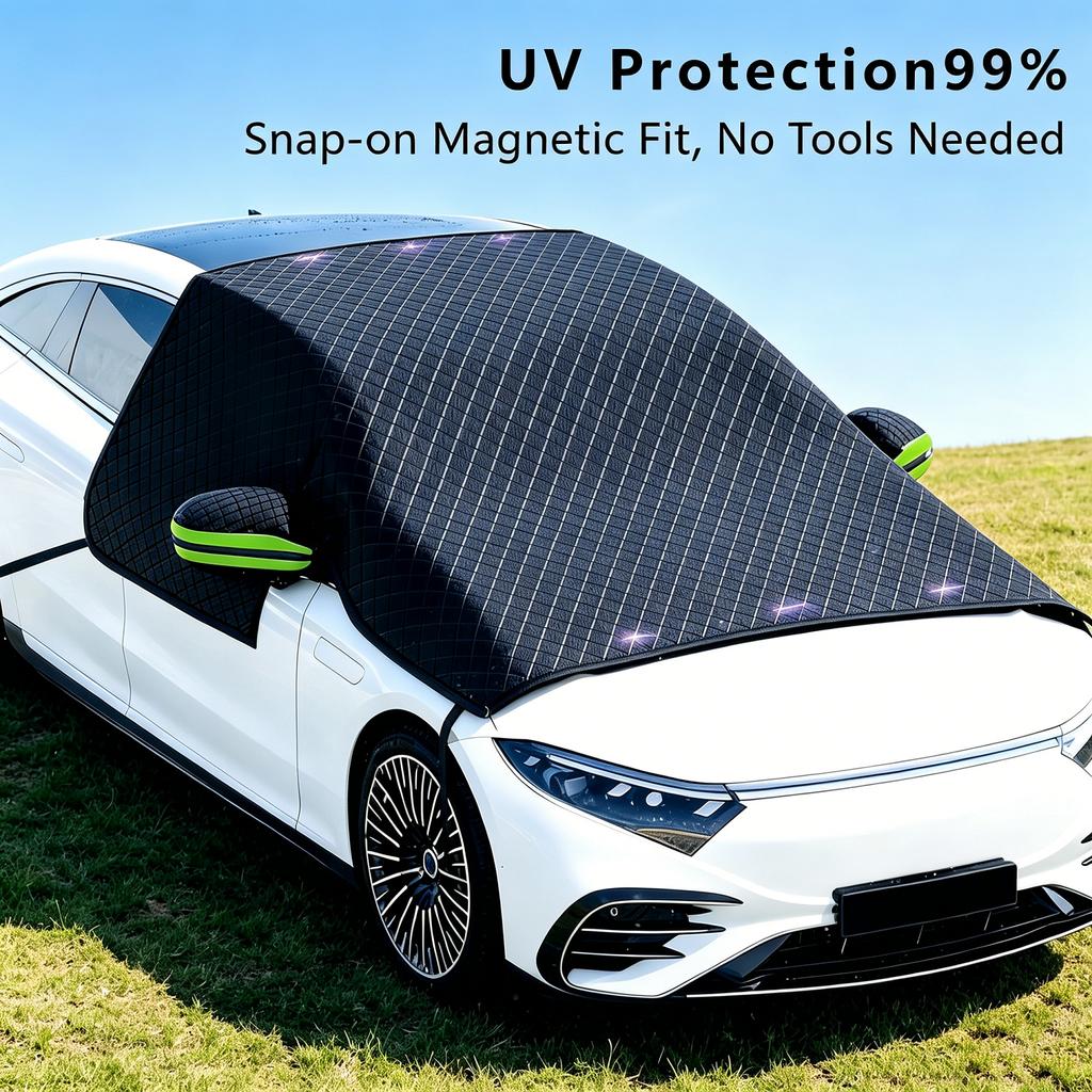 Magnetic Car Windshield Sunshade Snow Cover Frost Guard Uv Ice Protection Blocker For Most Vehicles