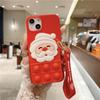 For Silicon 3D Cute Hand Strap Wallet Key Bag for iPhone 18 17 16 15 14 13Pro Max Xr Xs Bubble Game Cover Christmas Phone Case