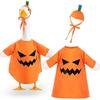 Weather Proof Cements Geese Outfit Halloween Garden Decoration Outdoor Patios Yard Lawn Statueart Ornament