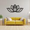 Lotus Flower Metal Wall Art Yoga Studio Mandala Zen Home Decor Spiritual Relaxing Sign
