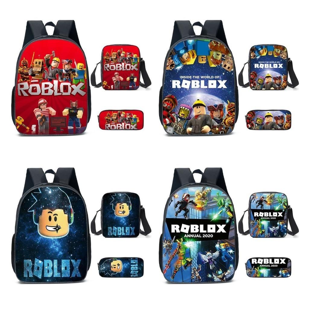 Spacious 20-35l Nylon Roblox Backpack Breathable Cartoon Bag For Students Travel