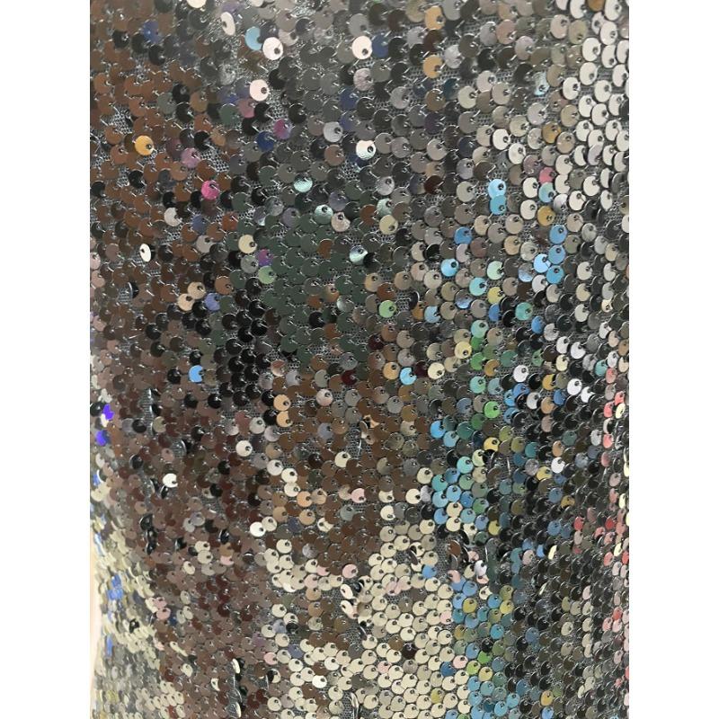 Female Sleeveless Sexy Sequin V-neck Camisole Short Skirt
