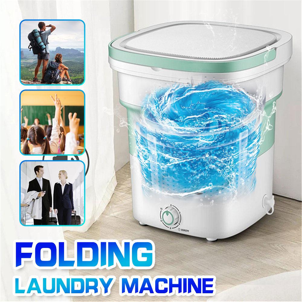 Portable Dehydration Ultrasoni Folding Clothes Washing Machine 220V Semi-automatic Laundry Underwear Cleaning Washing Machine