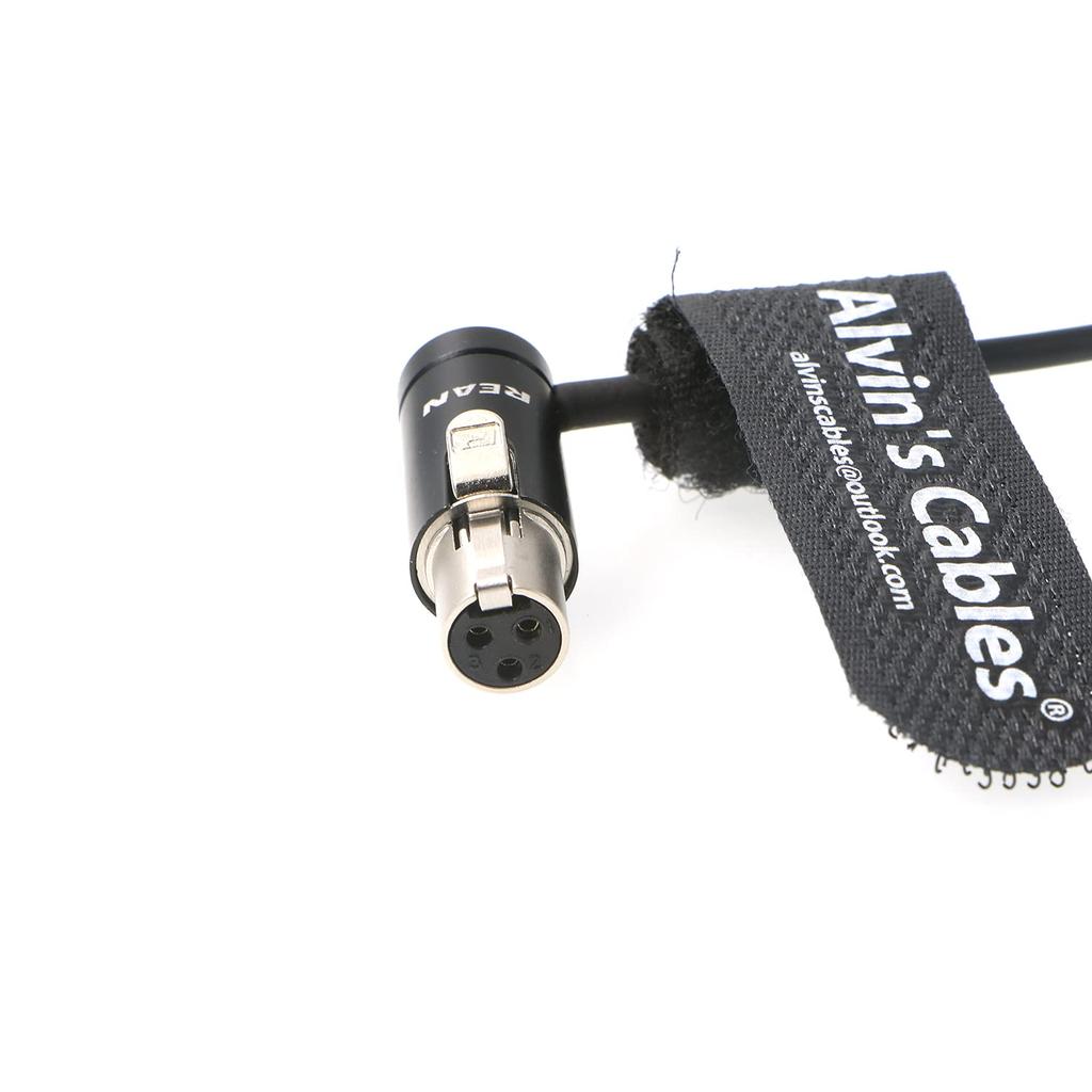 Cables Slim Audio Cable TA3F Female to Locking Right Angle Sennheiser EK 2000 Sony UWP Sound Devices 633 688 Balanced Output Alvin's Mini-XLR 3-pin -