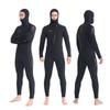 OUZO 7mm Men's One-Piece CR Elastic Wetsuit for Cold-Proof Diving, Surfing, and Winter Swimming.