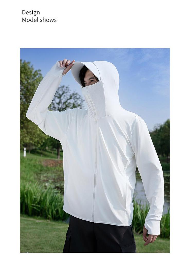 Unisex Ice Silk Summer Sun Protection Jacket – Lightweight, Breathable, Cool, and Loose for Outdoor Sports and Fishing.