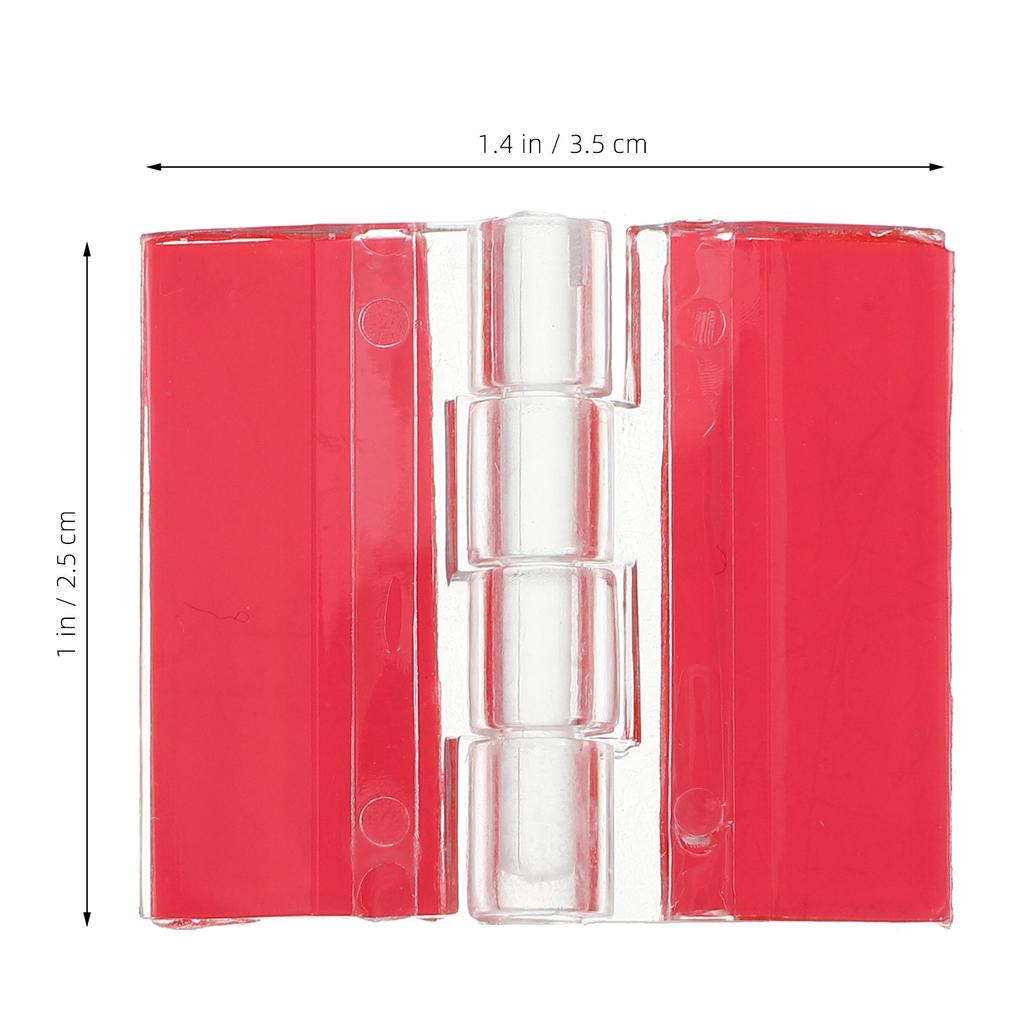 4Pcs Clear Acrylic Self Adhesive Hinges Flexible Replacement for Small Box Cabinet Drawer Door Furniture Small Hinges