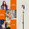 10 Inch Dimmable LED Circle Fill Light USB Camera Video Lamp with Tripod Phone Clip Set
