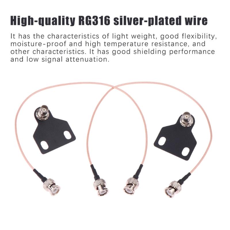 Professional Stage Wireless Microphone Host BNC Antennae Extension Cable for Receiver Clear Sound Transmission