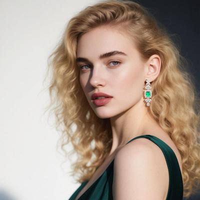 Luxury European & American Diamond Dangle Earrings - Unique, High-End Fashion Design Ear Jewelry.