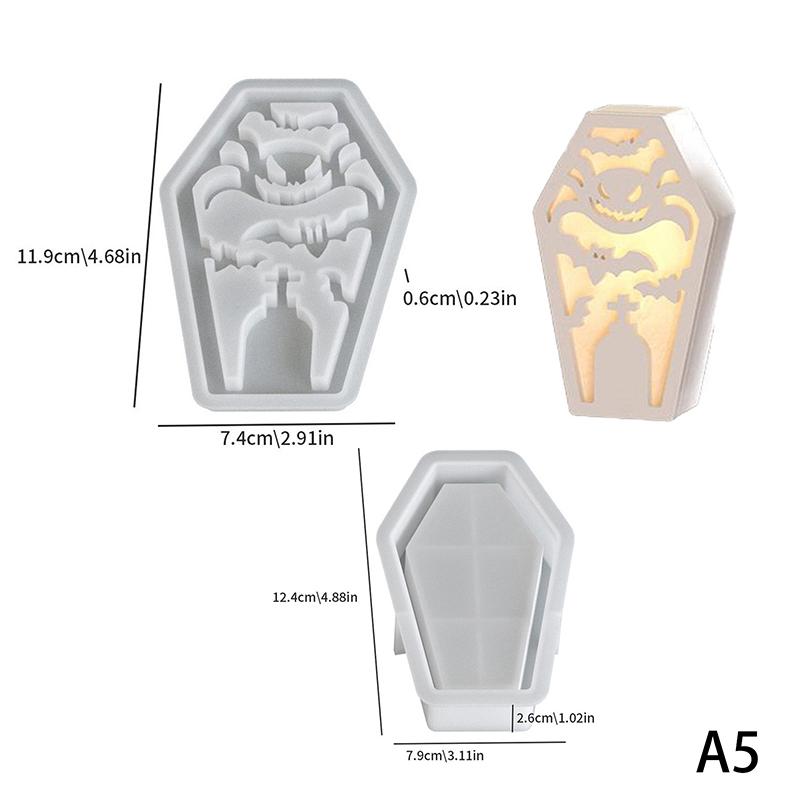 Halloween Resin Silicone Molds Resin Coffin Molds Storage Box Molds Halloween Decorative Casting Mold For Halloween