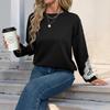 Women's 2026 Autumn Lace Patchwork Casual Pullover Sweatshirt