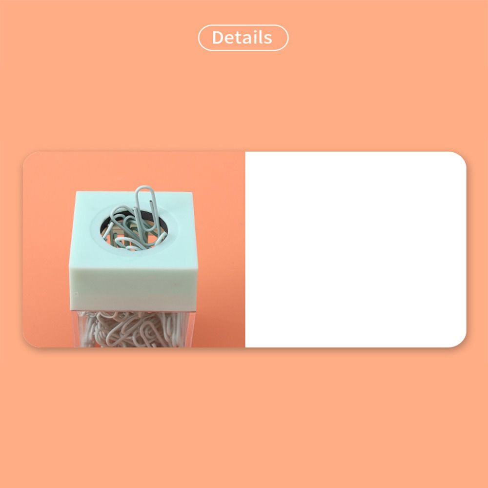Office Supplies Transparent Magnetic Absorption Box Paperclip Holder Desk Storage Clips Dispenser