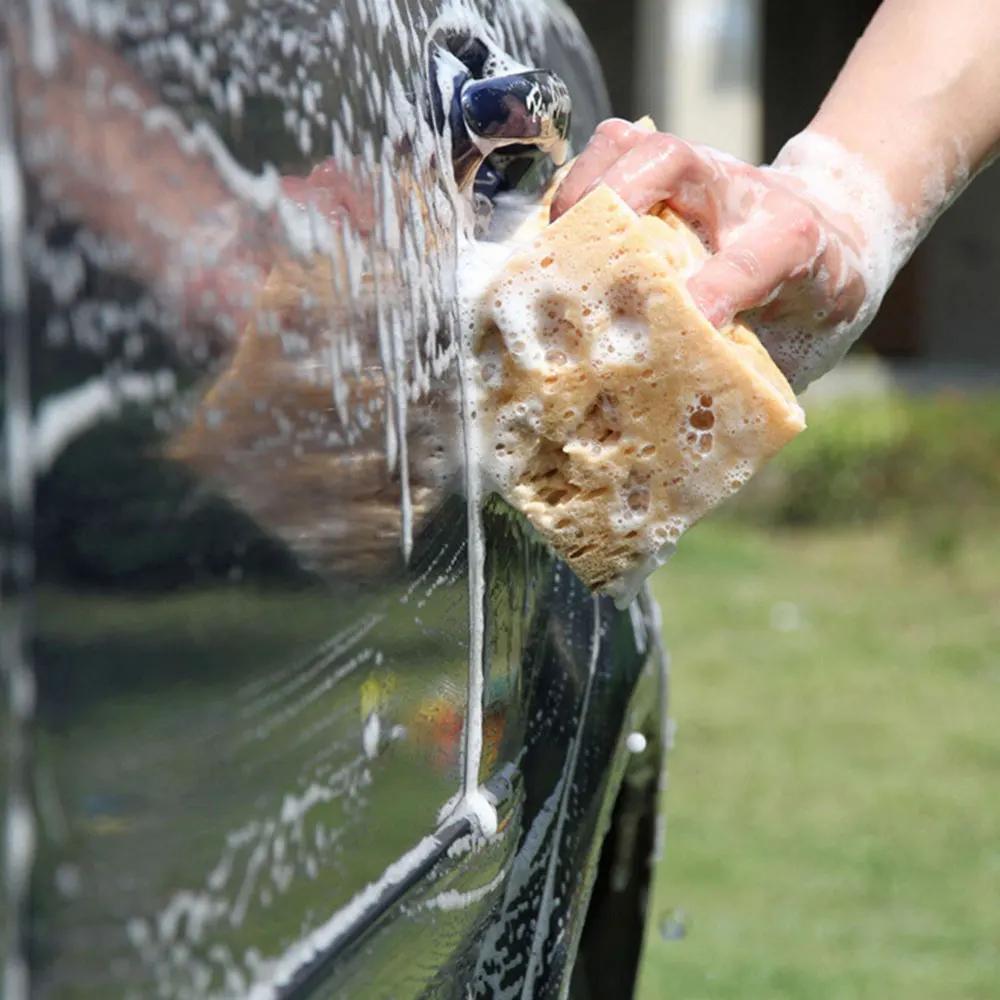 Bloc de burete gros galben pentru mașini, consumabile pentru mașini, unelte de spălare auto, burete absorbant pentru spălătorie auto, foarte mare, pentru curățare fagure coral