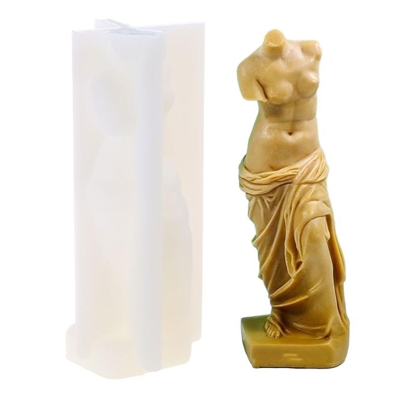 Venus Goddess Candle Silicone Mould 3D Sculpture Scented Candle Making Art Human Candle Molds Gypsum Resin Soap Plaster 1