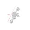 1Pc White Jasmine Earrings Vintage Style Elegant Ear Studs For Women Men'S Jewelry Accessories Party Gifts