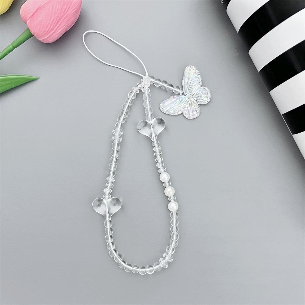 Anti-lost Pearl Bowknot Phone Lanyard Detachable Bag Camera Pendant  Phone Charm Accessories