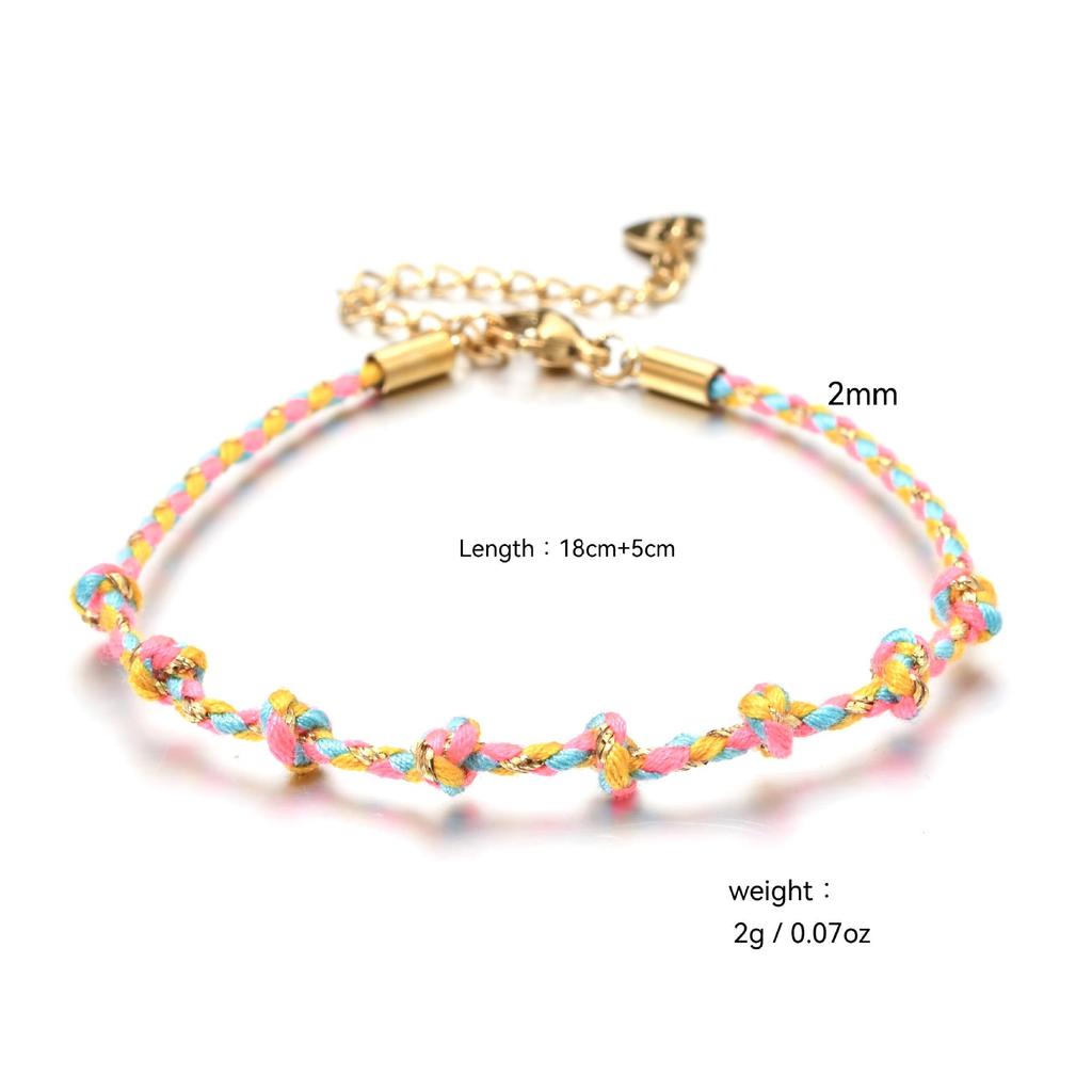 Personalized Bohemian Style Handmade Colorful Woven Bracelet for Women