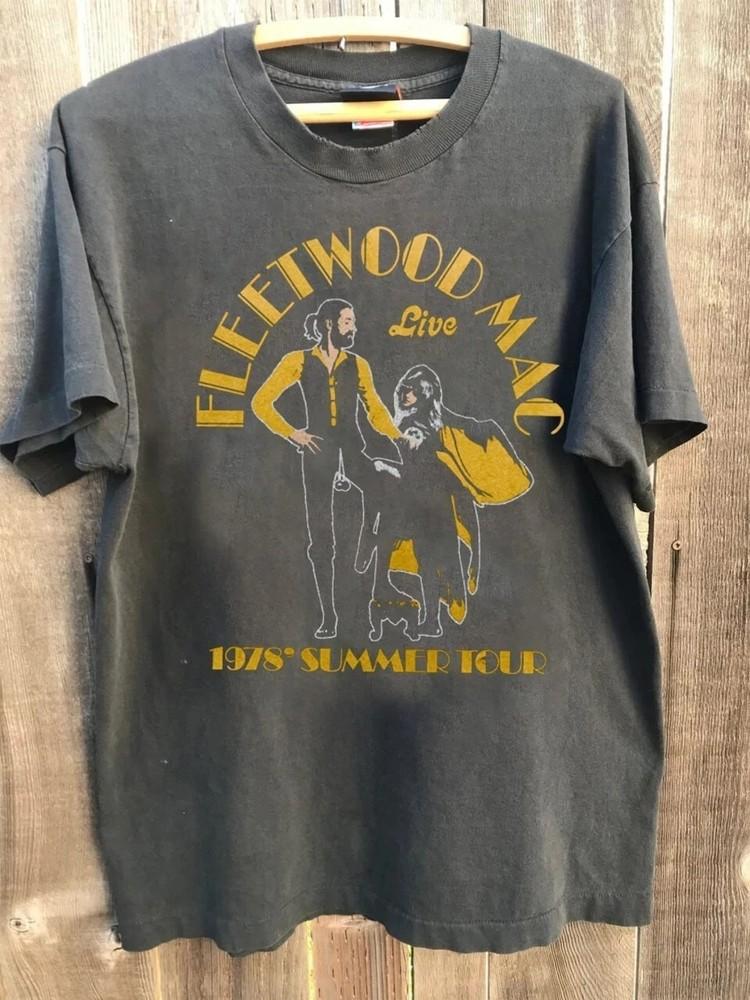 Футболка унисекс Fleetwood Mac 1978 Summer Tour Band Угольно-серая Реплика S-5XL XXXL