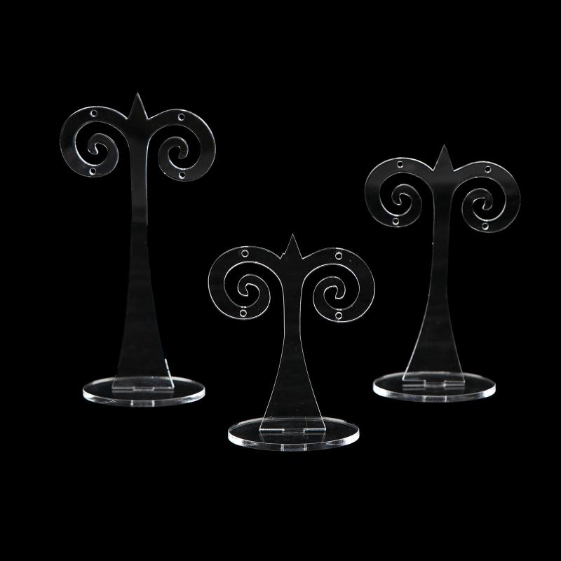 3Pcs/set Clear Acrylic Earring Display Stand Transparent Stud Dangle Earrings Display Rack For Jewelry Showcase Organizer Holder