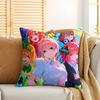 QQuintessential Quintuplets Cushion Cover Silky Short Plush Invisible Zipper Dustproof Sofa Pillow Case For Home Decor