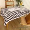 Retro Waterproof Oilproof Heatproof Tablecloth - Wash-Free Rectangular Fabric for Desks & Coffee Tables