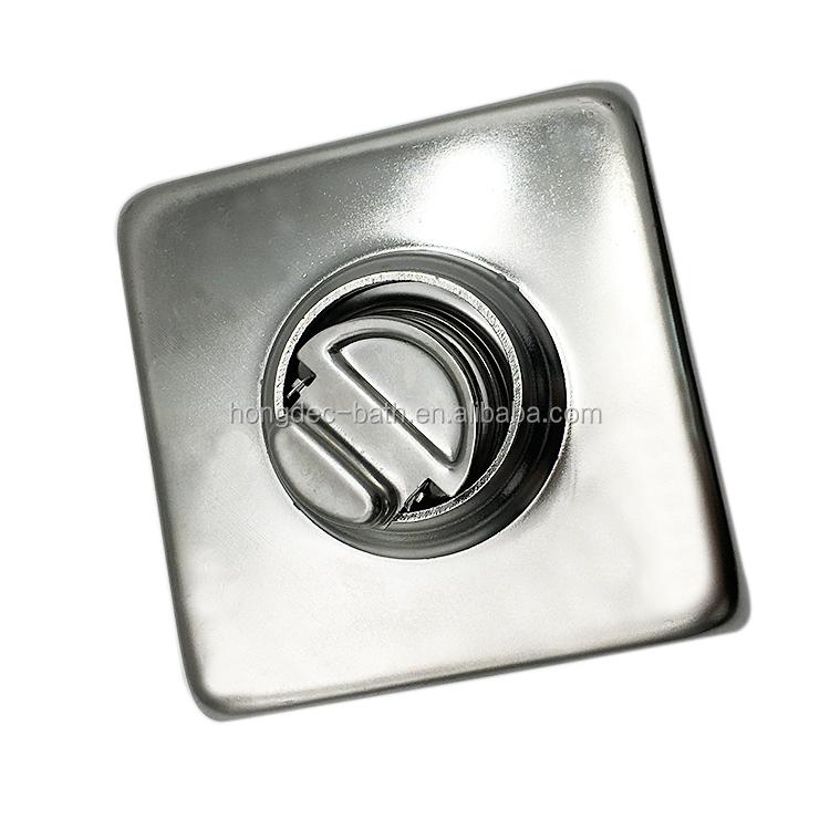 Stainless Steel Square Shower Drain Tile Insert Brush Nickel Floor Drain with Removable Cover, Invisible Non Slip Floor Drain