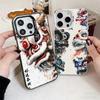 Lion Dance Ink Wash Shockproof Phone Case for iPhone 17 Air 16 16E 15 Pro Max 14 Plus 13 Mini 12 Back Cover Anti Fall Fundas