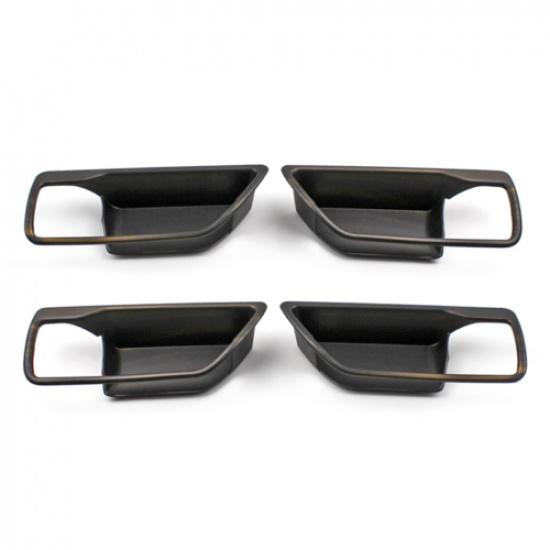 For Toyot@a Highlander 20- Wood Grain Inner Car Door Handle Bowl Cover Trim