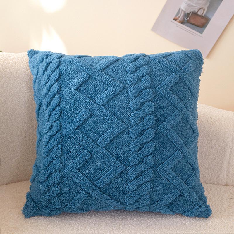 Plush Solid Color Pillow Bed Bedside Pillow Core Sofa Pillow