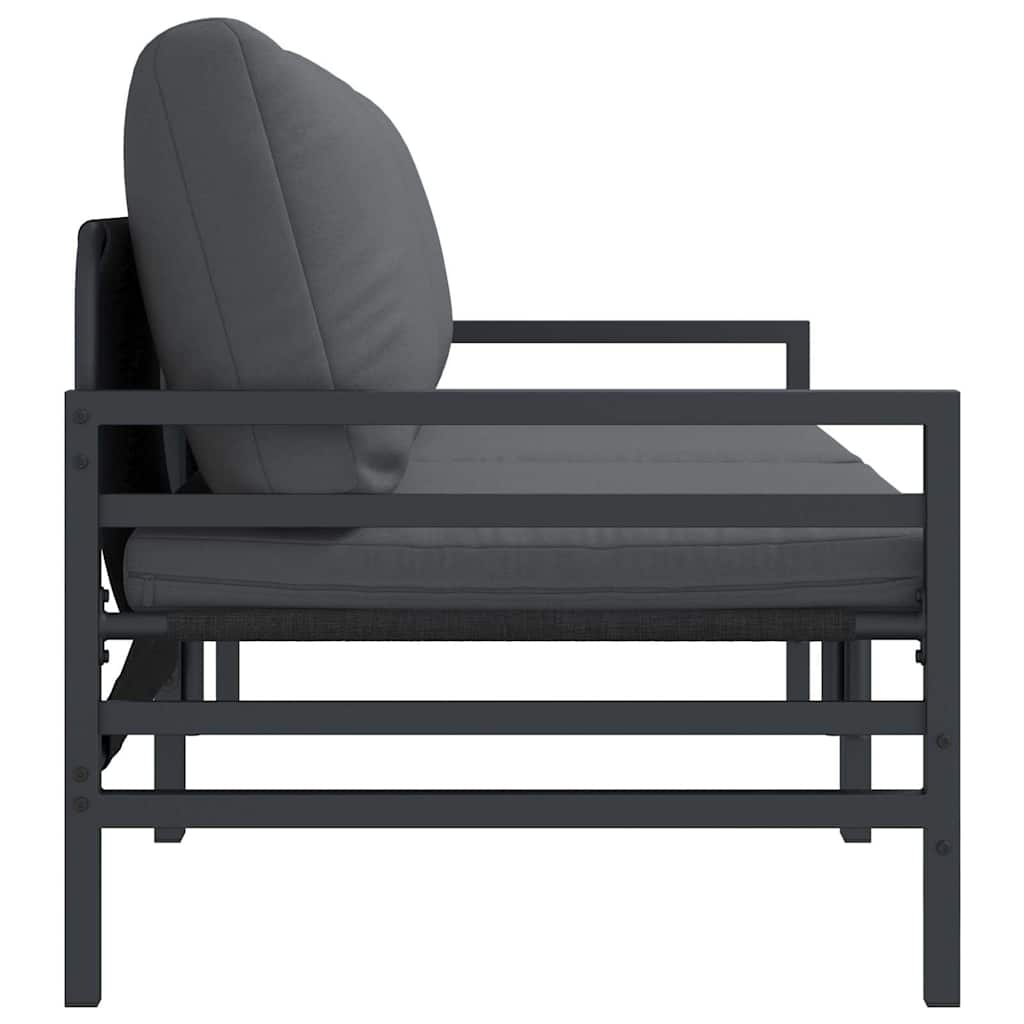 Garden Furniture with Cushions 2 Pieces Anthracite 80 X 80 X 71 Cm Steel