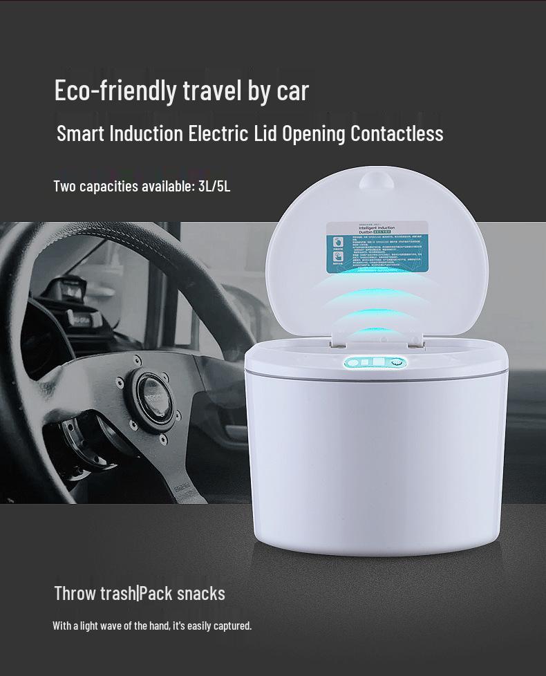Pattumiera Elettrica a Induzione Intelligente e Contenitore portaoggetti per Scrivania, Ufficio, Dormitorio