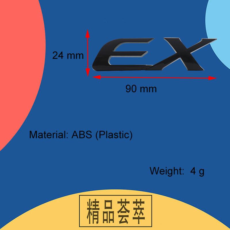 3D Premium EX E X for Japan Japanese SUV Off Road car Engine Hood Fender trunk Tail Rear Decal Emblem Badge Sticker