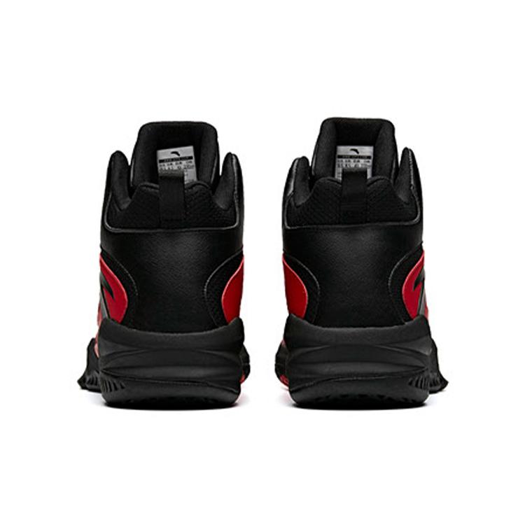 Anta Bastard Cushioning Breathable High Top Basketball Shoes Men's Red Black 91931109-3