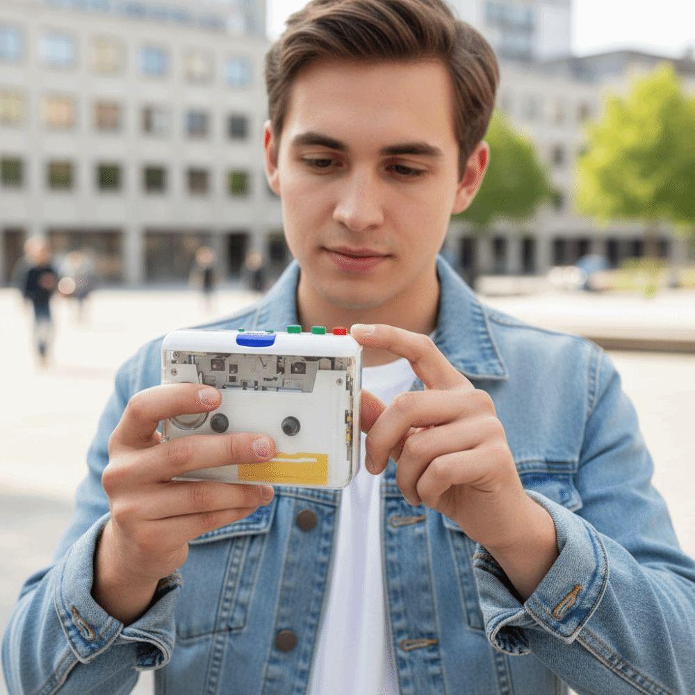 Plug and Play Cassette Player 3.5mm AUX Input MP3 Converter Earphone Portable Walkman  Portable Use