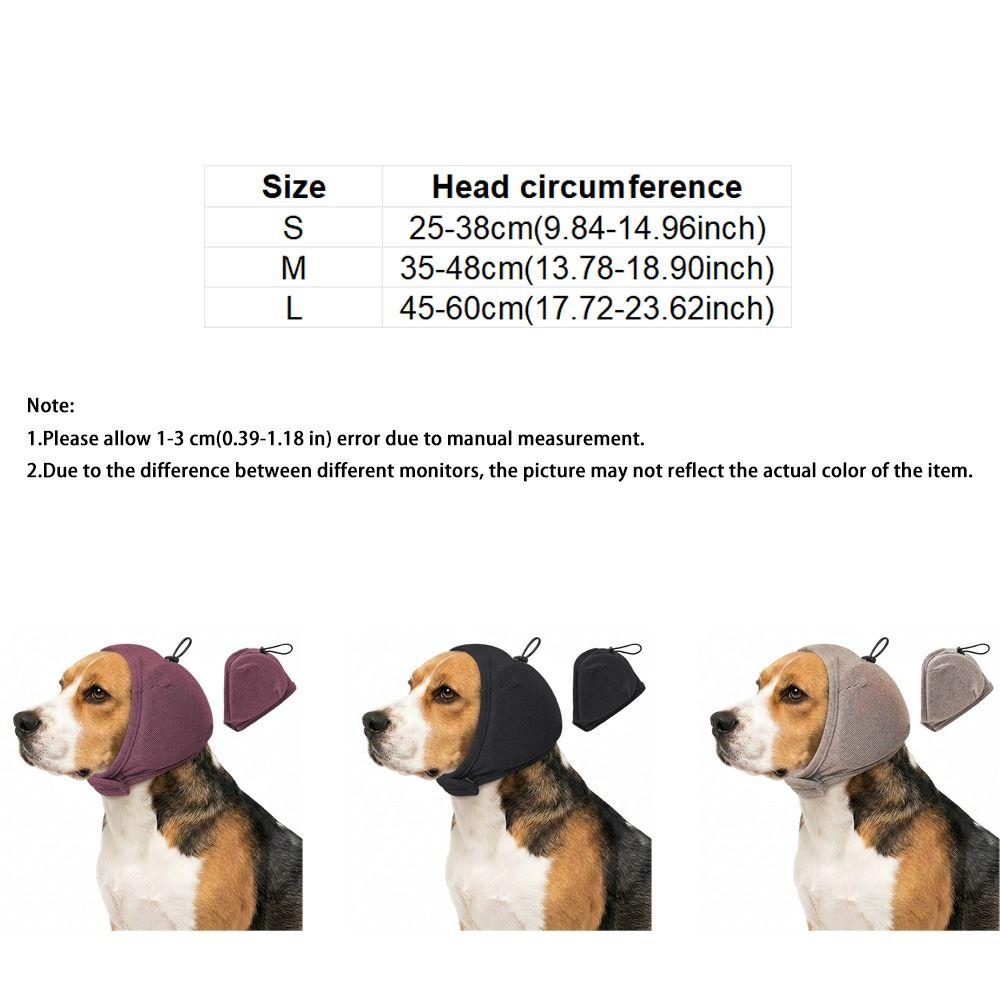 Adjustable Dog Calming Earmuff Anti Anxiety Soundproof Noise Cancelling Earmuffs Soft Breathable Calming Head Wrap