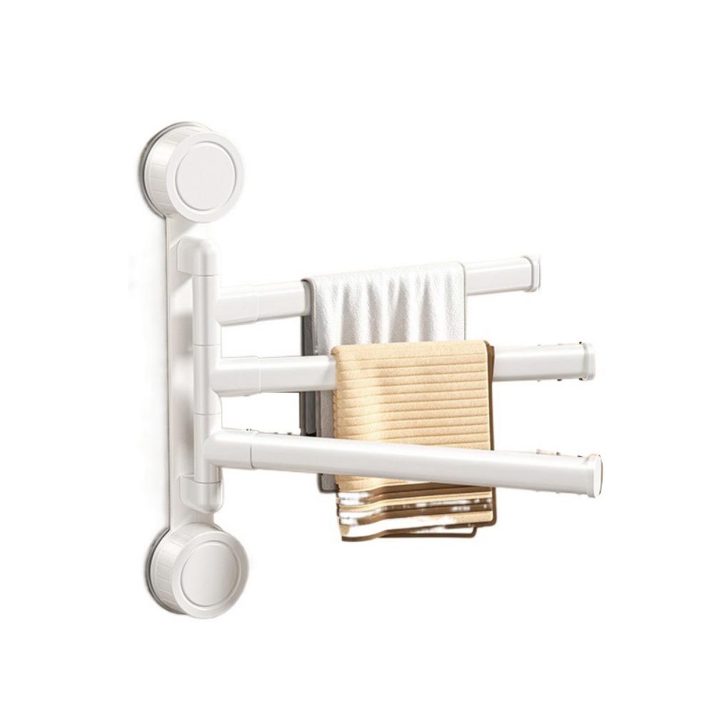 Rotating Swivel Towel Bar Multi-bar Bathroom Towel Rod Rust-proof Hanging Towel Holder  Living Room