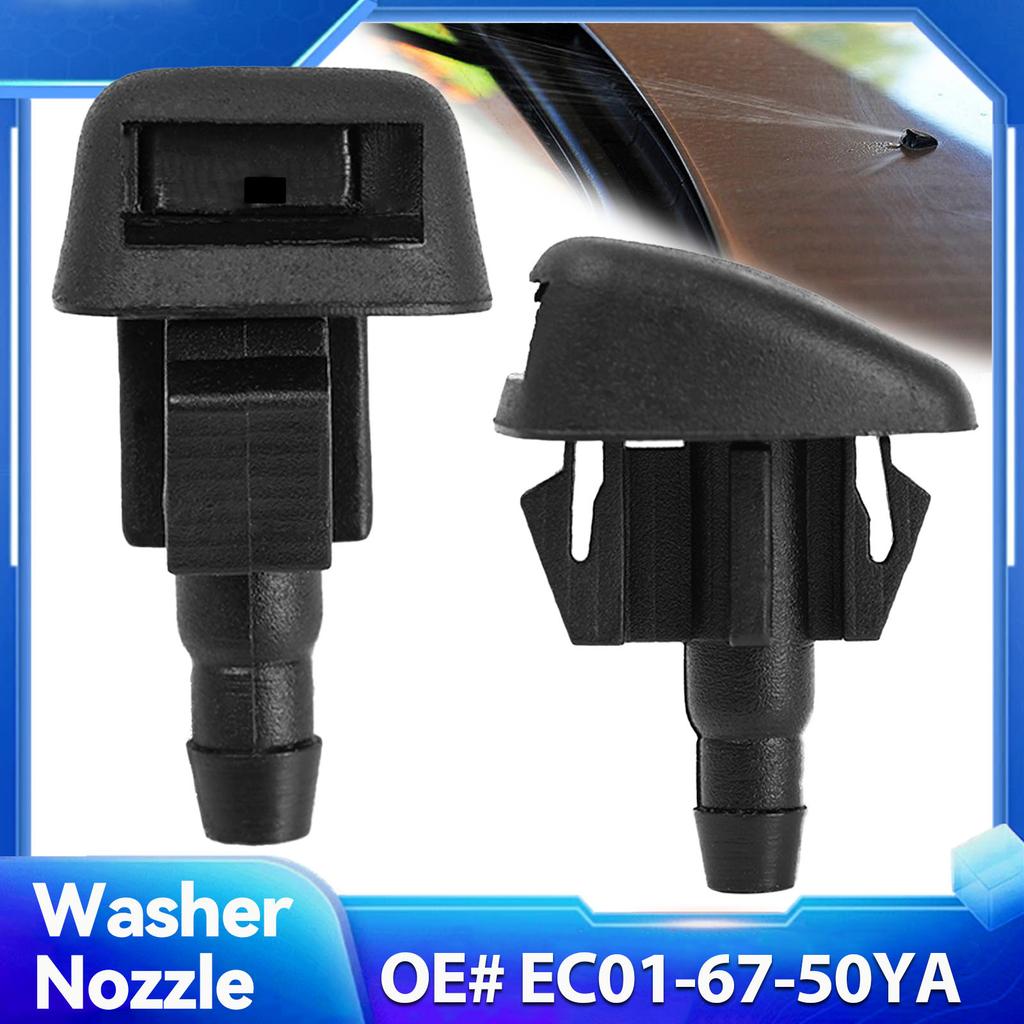 2Pcs Front Windshield Wiper Washer Nozzles Jet Spray 2Pcs/set For Mazda Tribute Mazda3 3 6 OE# EC01-67-50YA Fluid Water Sprayer
