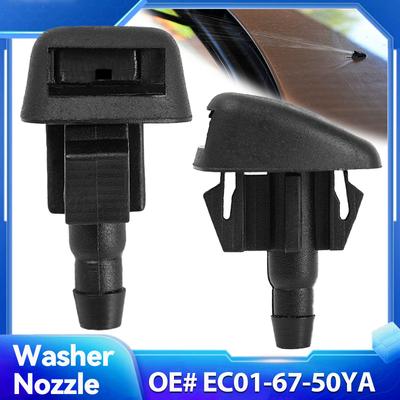 2Pcs Front Windshield Wiper Washer Nozzles Jet Spray 2Pcs/set For Mazda Tribute Mazda3 3 6 OE# EC01-67-50YA Fluid Water Sprayer