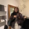 Fur Jacket Autumn and Winter Young Fashion Daughter Wind Hair Padded Cotton Thickened Coat Cotton Clothes
